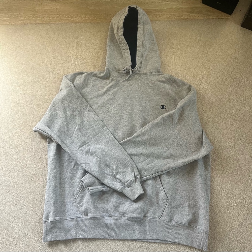 Champion Men’s Gray Embroidered Hoodie